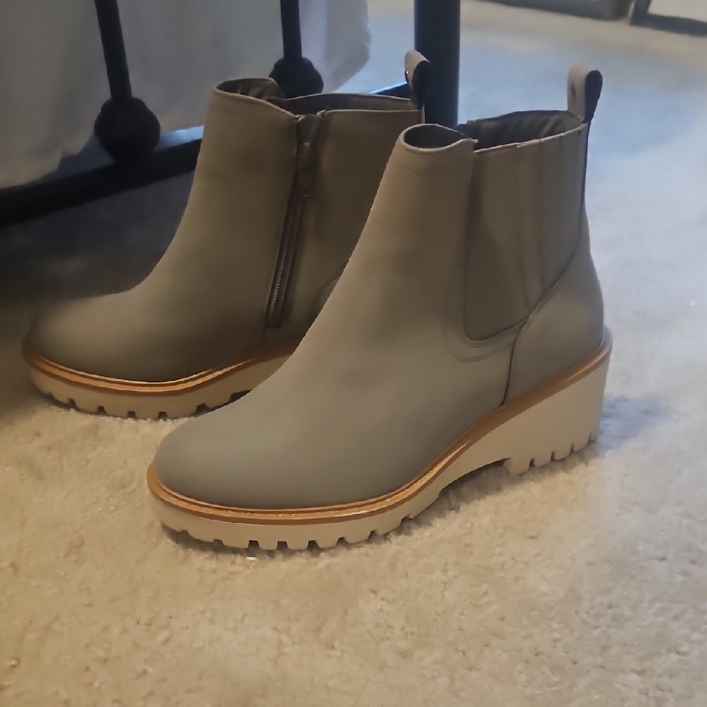 Gray Ankle Boots